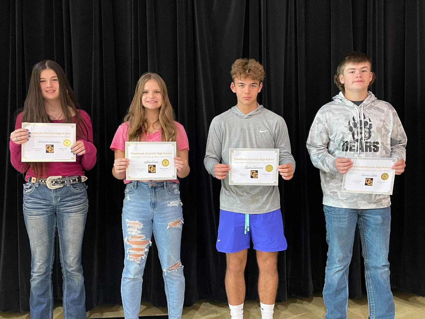 ClearbrookGonvick District 2311 20232024 High School Students of the Month